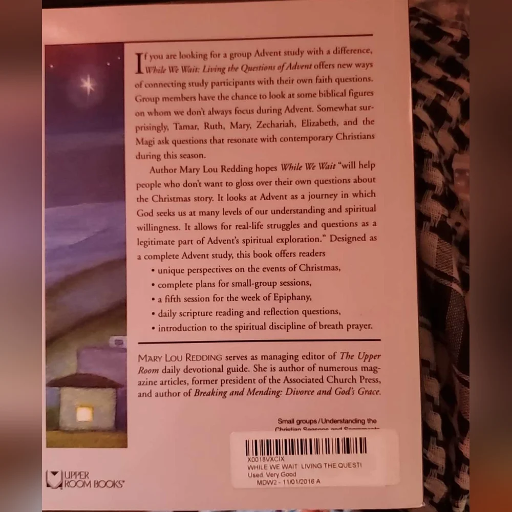 2002 Upper Room Book Explaining Advent by Mary Lou Redding